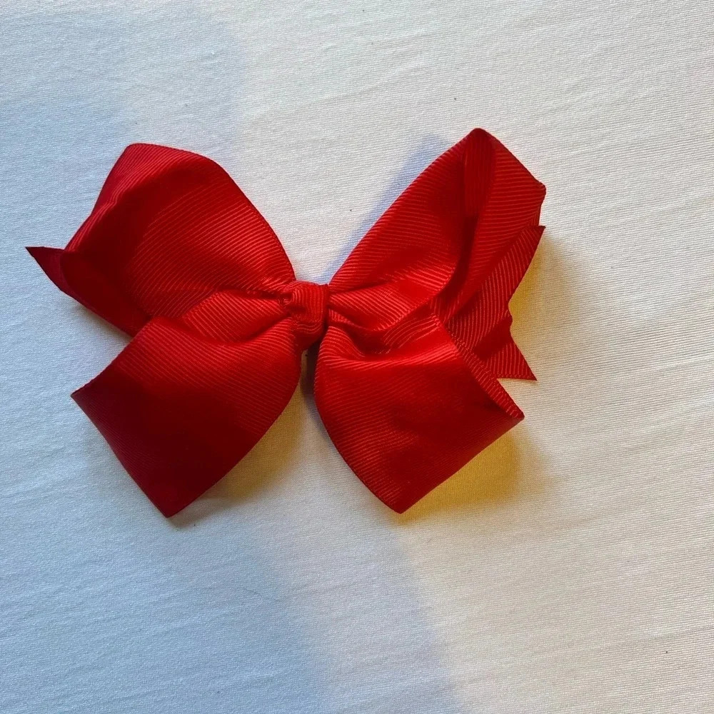 Red Bow Hair Clip